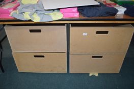 *Four Large MDF Storage Boxes on Castors