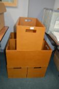 *Five MDF Storage Boxes