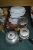 Vintage Enamel Cookware, Aluminium Pans, etc.
