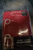 Home Living Eyelet Curtain in Red 90