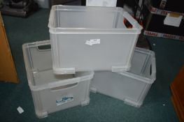 *Three Heavy Duty 13L Storage Boxes