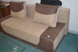 Brown Upholstered Sofa Bed