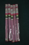 *Five Pink Roller Blinds 60cm wide