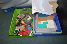 *Assorted Sundries Including Pens, Paper, Waste Ba