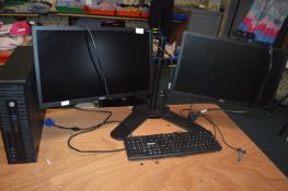 *HP Elite Desk Computer, Two Acer 22