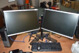 *Dell Optiplex 7020 Computer, Two HP Compaq 22