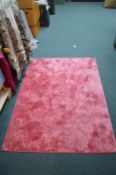Pink Crushed Velvet Rug 165x115cm