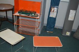 Retro Camping Stand and Table with Two Burner Gas