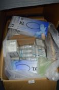 *Box of Disinfectant Gel, Face Masks, Sterile Glov