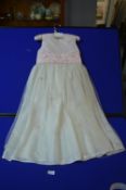 Pink & White Bridesmaid Dress Size: 5 years