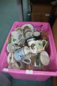 Tub of Mugs and Glassware etc.