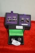 Three Pairs of Jeff Banks Cufflinks
