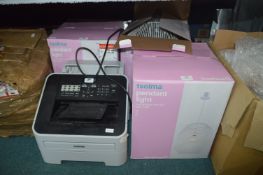 *Three Tsolma Pendant Lights and a Brother Fax Mac