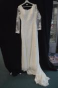 Wedding Dress with Detachable Sleeves in Ivory by Victoria Kay Size: 18