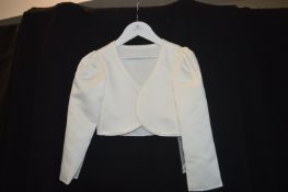 Girl's Long Sleeve Bolero in Ivory Size: 8-9 years