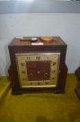 1930's Mantel Clock with Oak Case