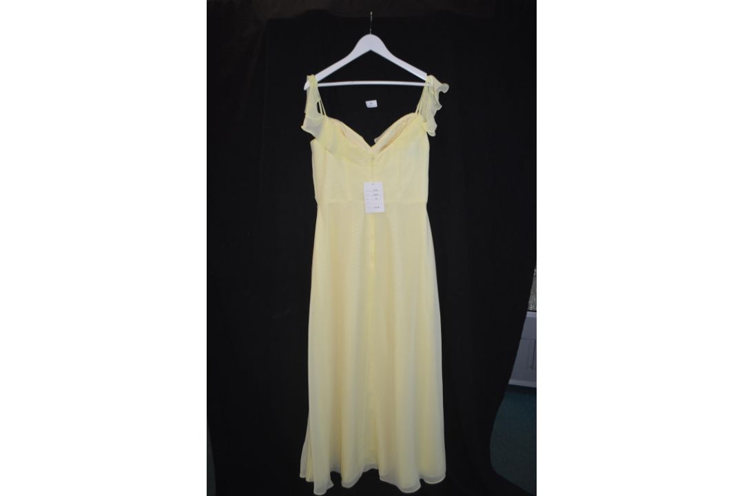 Prom Dress in Lemon by Kenneth Winston for Bridal Design Size: 16 - Image 2 of 2