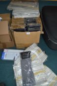 *Box of Curtain Tiebacks, Assorted Curtains, and Vertical Blinds