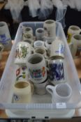 20 German Beer Steins with Storage Box