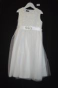 Girl's White Bridesmaid Dress Visara by Size: 6-7 years