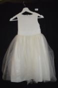 Girl's White Bridesmaid Dress Visara by Size: 5-6 years