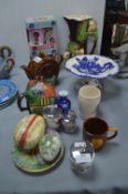Pottery Items Including Withernsea Pottery Vase, T