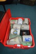 15+ German Beer Steins in Storage Box