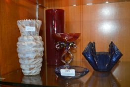 Decorative Coloured Glass Vases etc.