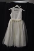 Girl's Bridesmaid Dress in Ivory by Visara Size: 8-9 years
