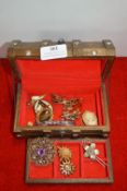 Small Treasure Chest Containing Vintage Costume Je