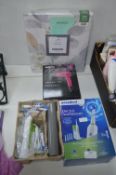 Neverdent Electric Toothbrush, Babyliss Hairdryer,