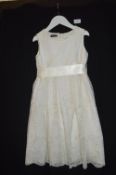 Girl's White Bridesmaid Dress Visara by Size: 5-6 years