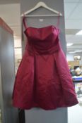 Short Evening Dress in Merlot by Kenneth Winston Size: 14