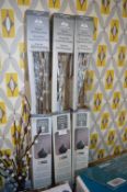 *Three Packs of Two Evergreen Silver LED Branches