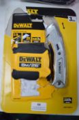 *Dewalt 8m Tape Measure and Craft Knife