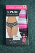 *Betsy Johnson Cotton Hipsters 5pk Size: S
