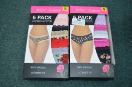 *Betsy Johnson Cotton Hipsters 2x 5pk Size: S