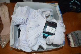 K Bell Kid's White Trainer Socks 4x 10pk Size: 3-8