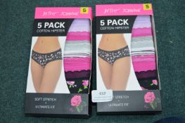 *Betsy Johnson Cotton Hipsters 2x 5pk Size: S