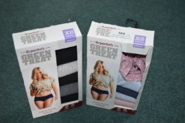 *Green Treat Lady's Briefs 2x 5pk Size: XS