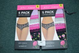 *Betsy Johnson Cotton Hipsters 2x 5pk Size: S