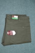 *Jachs Men's Straight Fit Green Trousers Size: 38x