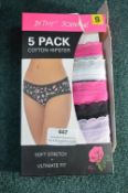 *Betsy Johnson Cotton Hipsters 5pk Size: S