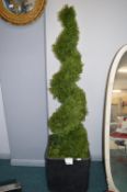 *6ft Artificial Cedar Spiral Topiary in Planter