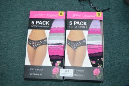 *Betsy Johnson Cotton Hipsters 2x 5pk Size: S