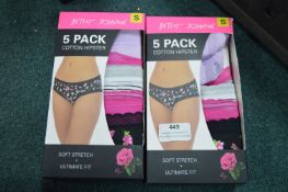 *Betsy Johnson Cotton Hipsters 2x 5pk Size: S