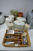 Kitchen Cutlery and Storage Containers