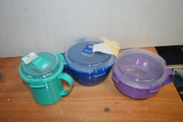 *Sistema 3pc Microwavable Lidded Container Set