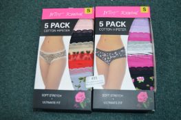 *Betsy Johnson Cotton Hipsters 2x 5pk Size: S