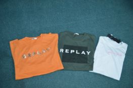 *Three Assorted Replay T-Shirts Size: XL